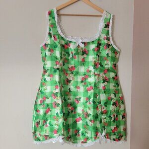 NWT Dolls Kill x Strawberry Shortcake Zing In Spring Mini Dress Gingham Size 3X